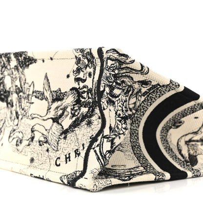 Christian Dior Canvas Embroidered Small Zodiac Toile De Jouy Book Tote Latte 10 of 15
