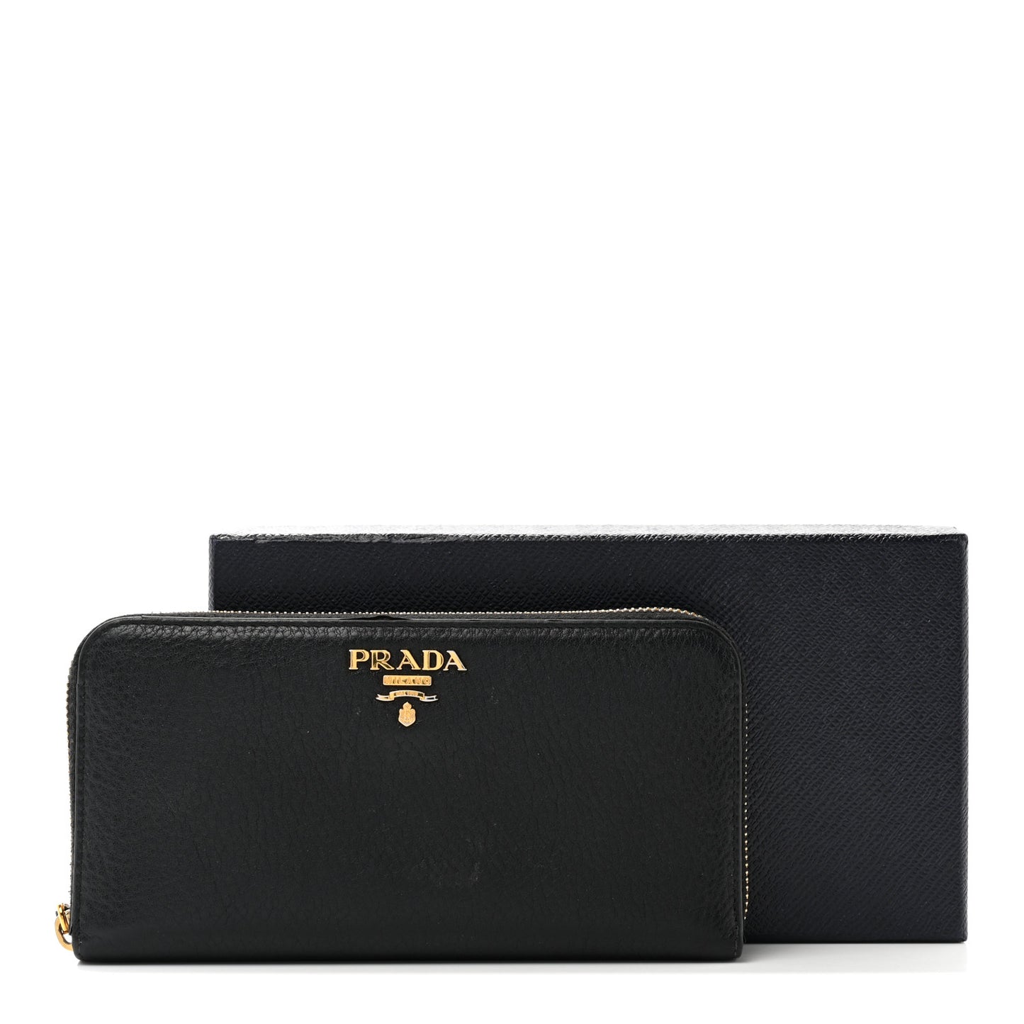 Daino Bi-Color Zip Around Wallet Black Fuoco