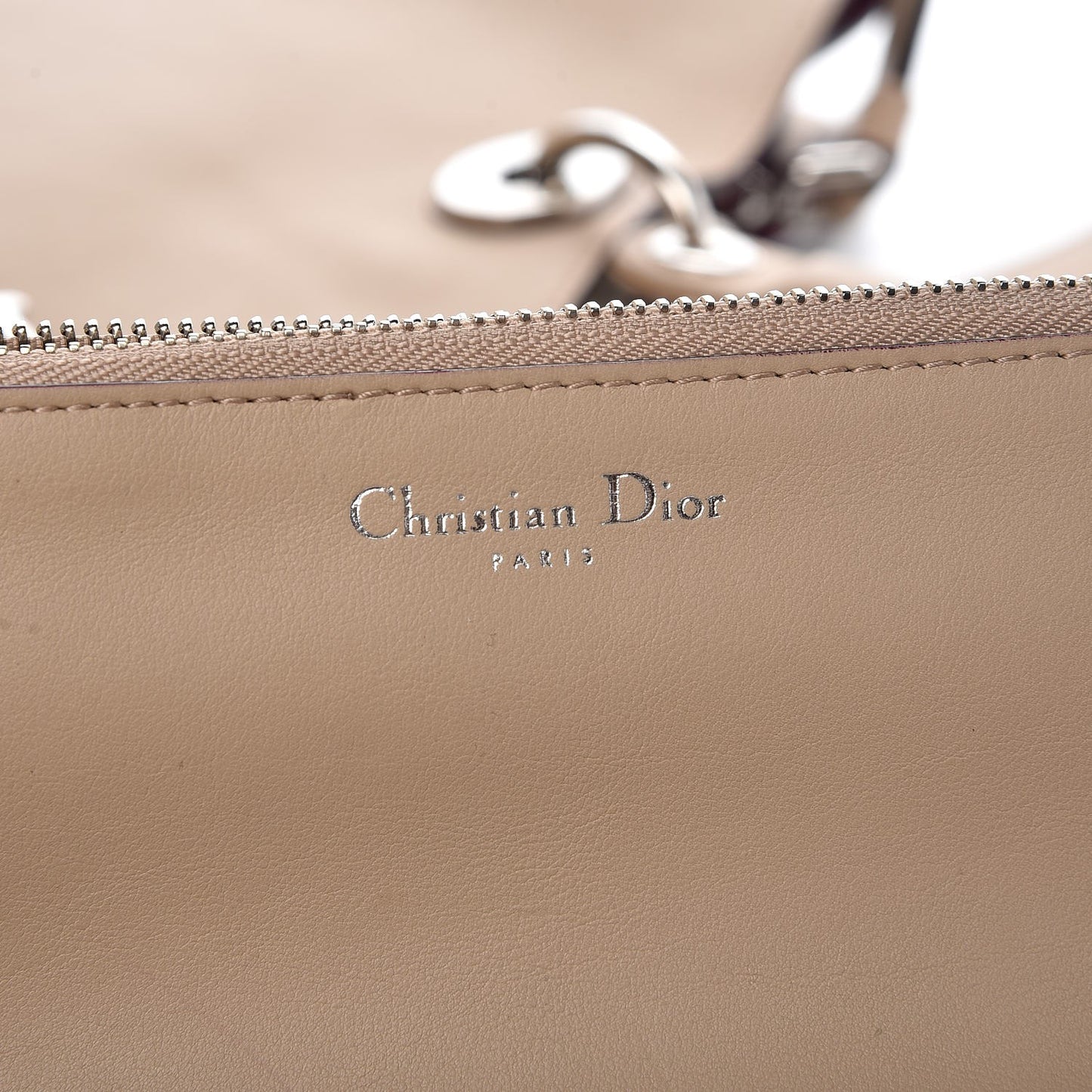 Smooth Calfskin Large Diorissimo Tote Beige Fuchsia