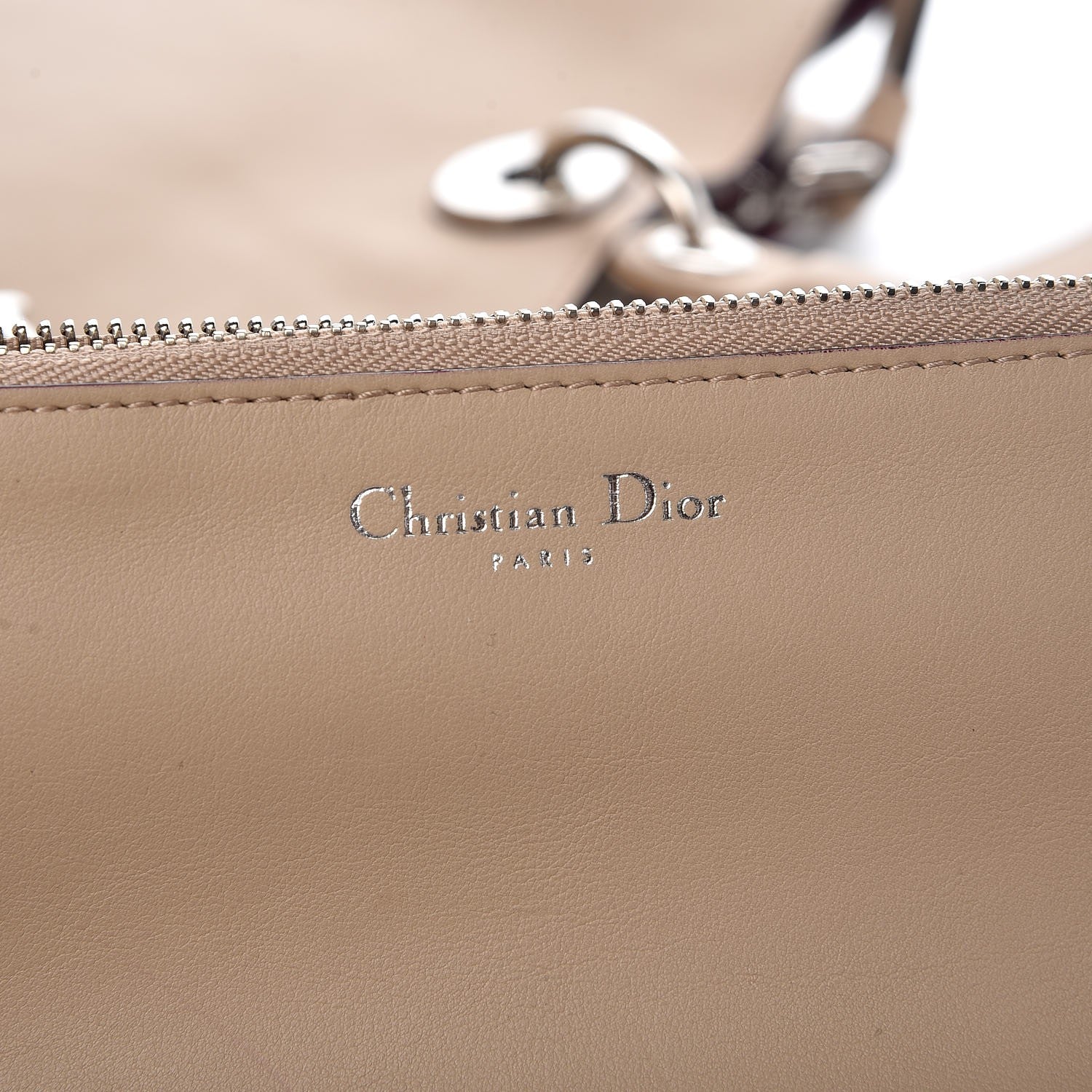 Christian Dior Smooth Calfskin Large Diorissimo Tote Beige Fuchsia 12 of 16