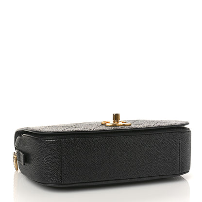 Chanel Caviar Stitched Messenger Flap Bag Black 4 of 9