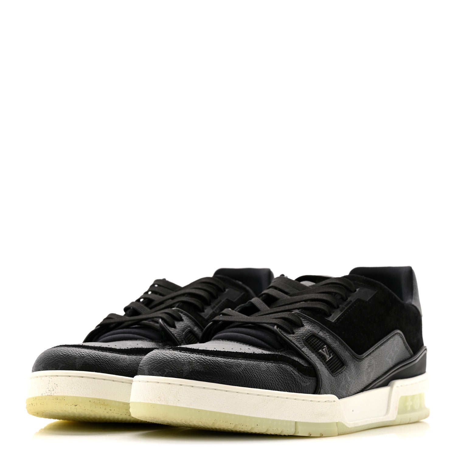 Louis Vuitton Monogram Eclipse Mens LV Trainer Sneakers 10 Black 1827468 –  FASHIONPHILE