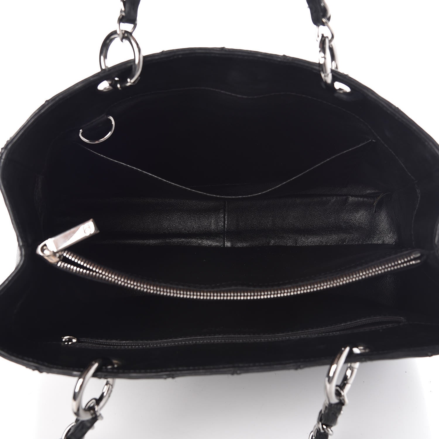 Chanel Calfskin Quilted Grand Shopping Tote GST Black 4 of 6