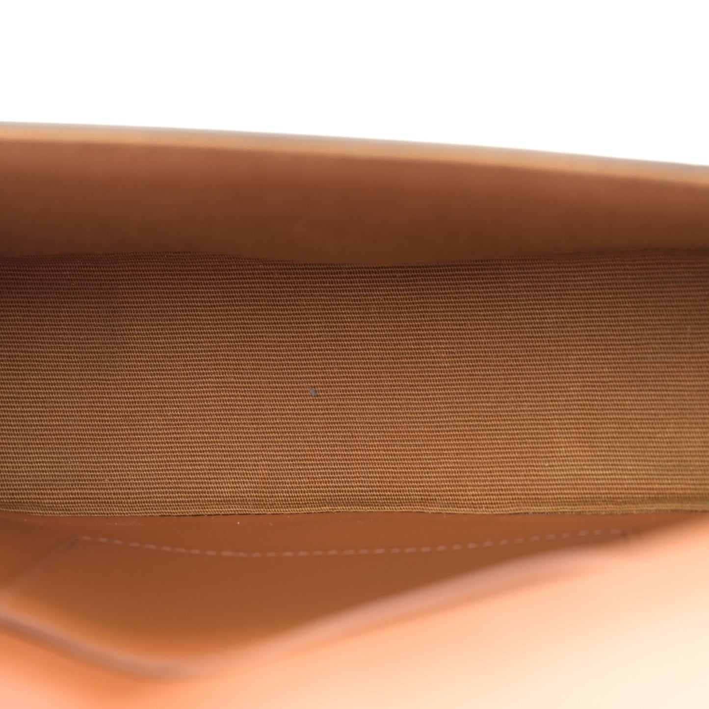 Triomphe Canvas Calfskin Tabou Clutch on Strap Tan