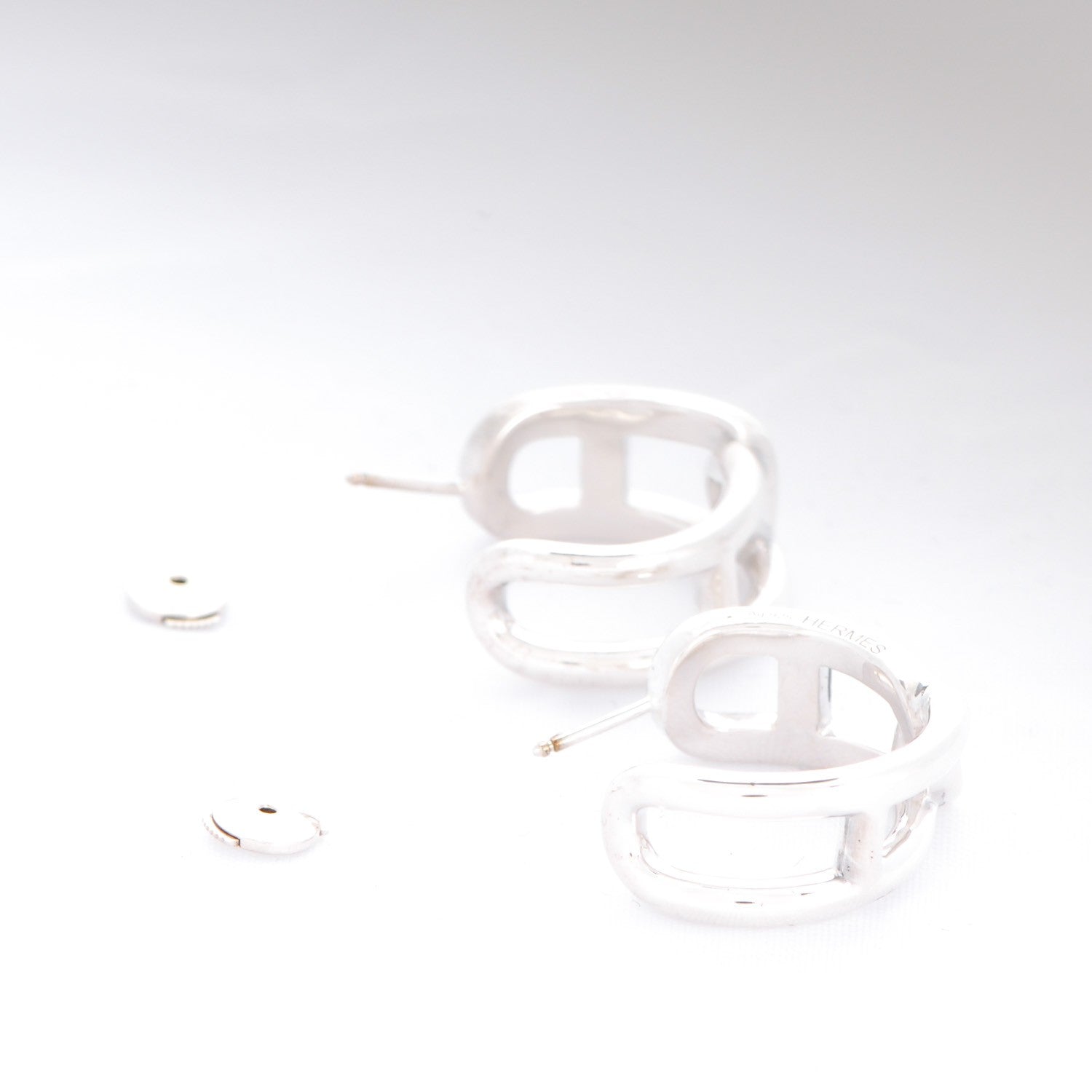 Hermes Sterling Silver Cythere Earrings 3 of 6