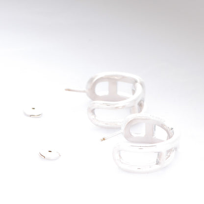 Hermes Sterling Silver Cythere Earrings 3 of 6