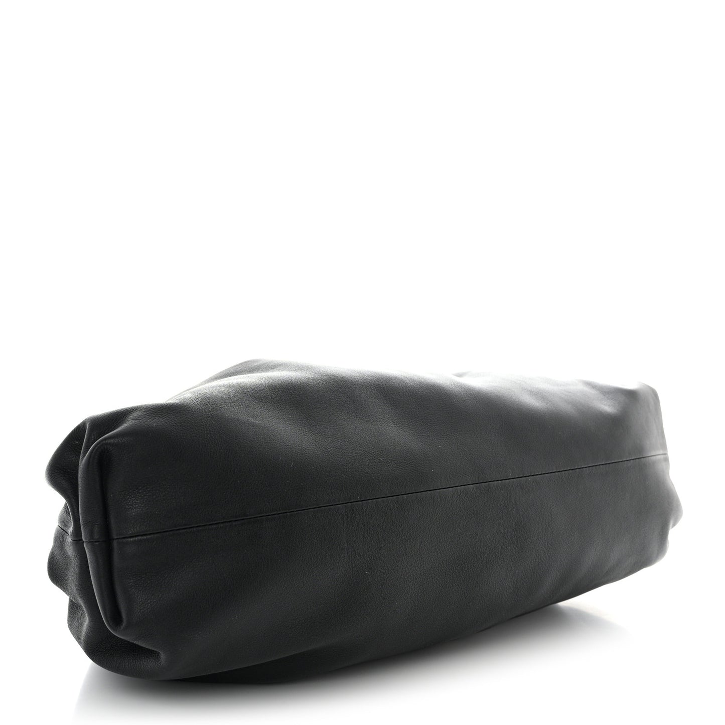 Smooth Butter Calf The Pouch Oversized Clutch Black