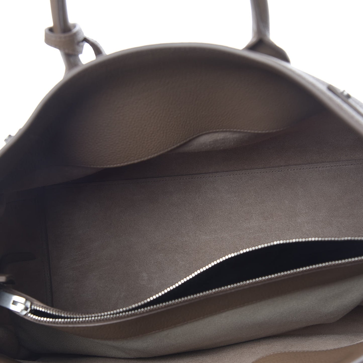 Grained Calfskin Medium Souple Sac De Jour Taupe