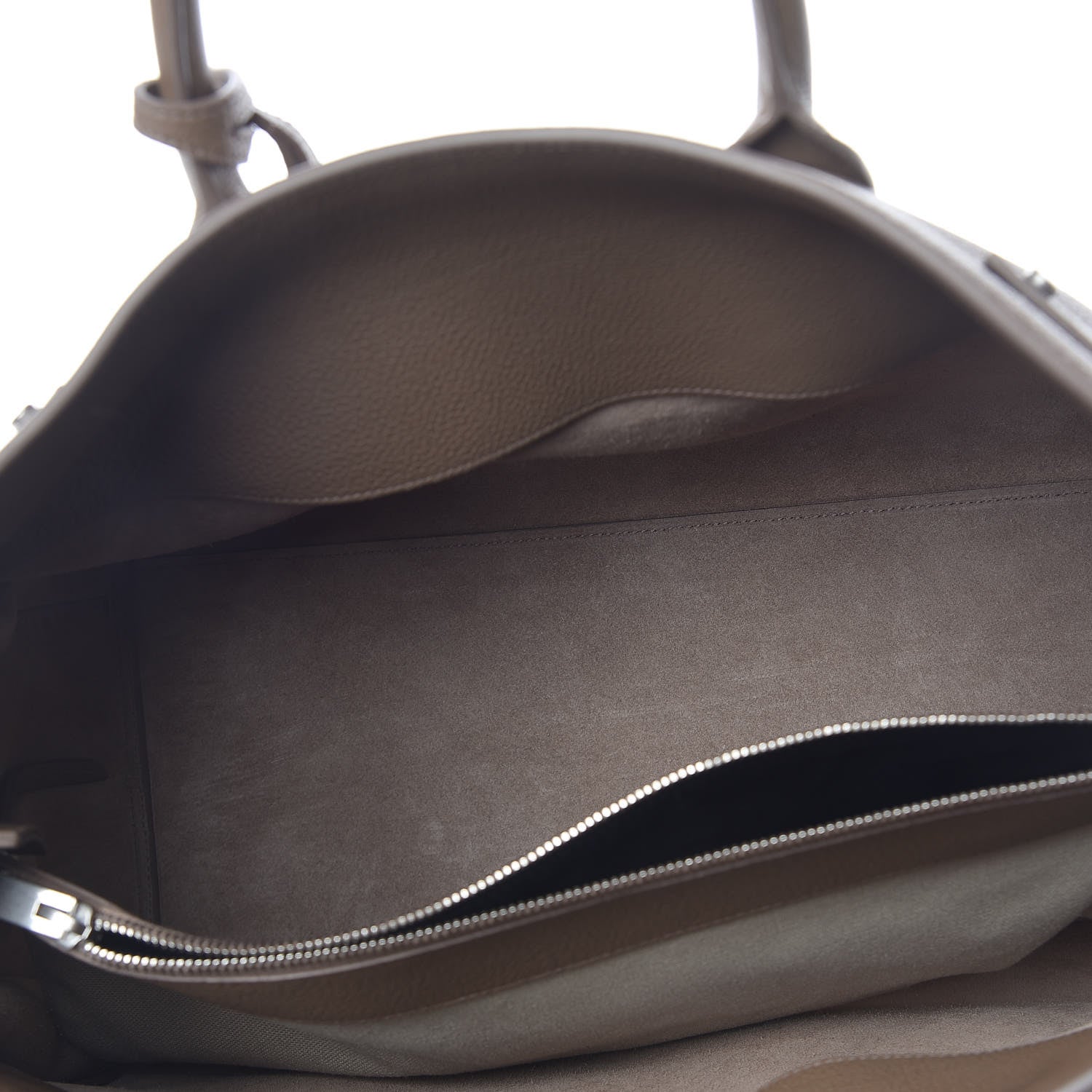 Saint Laurent Grained Calfskin Medium Souple Sac De Jour Taupe 7 of 15