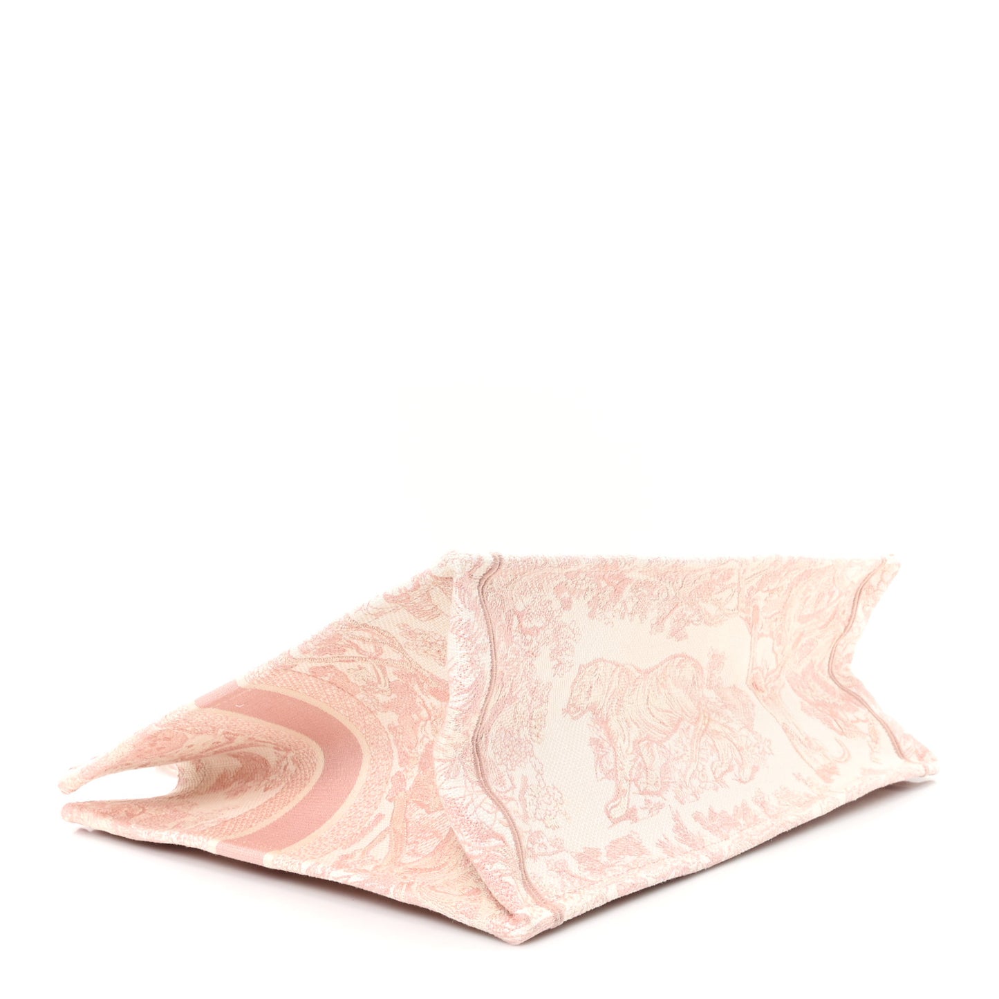 Canvas Toile De Jouy Embroidered Large Book Tote Pink