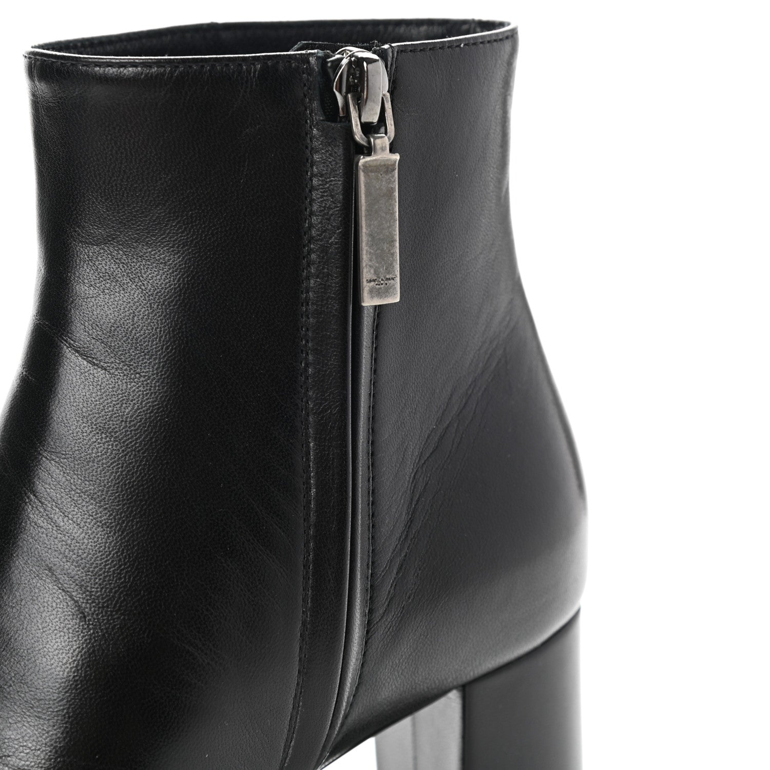Saint Laurent Nappa Loulou Ankle Zip Boot 36.5 Black 14 of 16