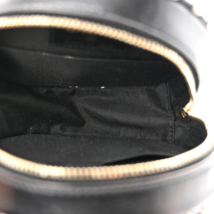 Chanel Calfskin Quilted Pearl Round Clutch With Chain Black 5 of 10