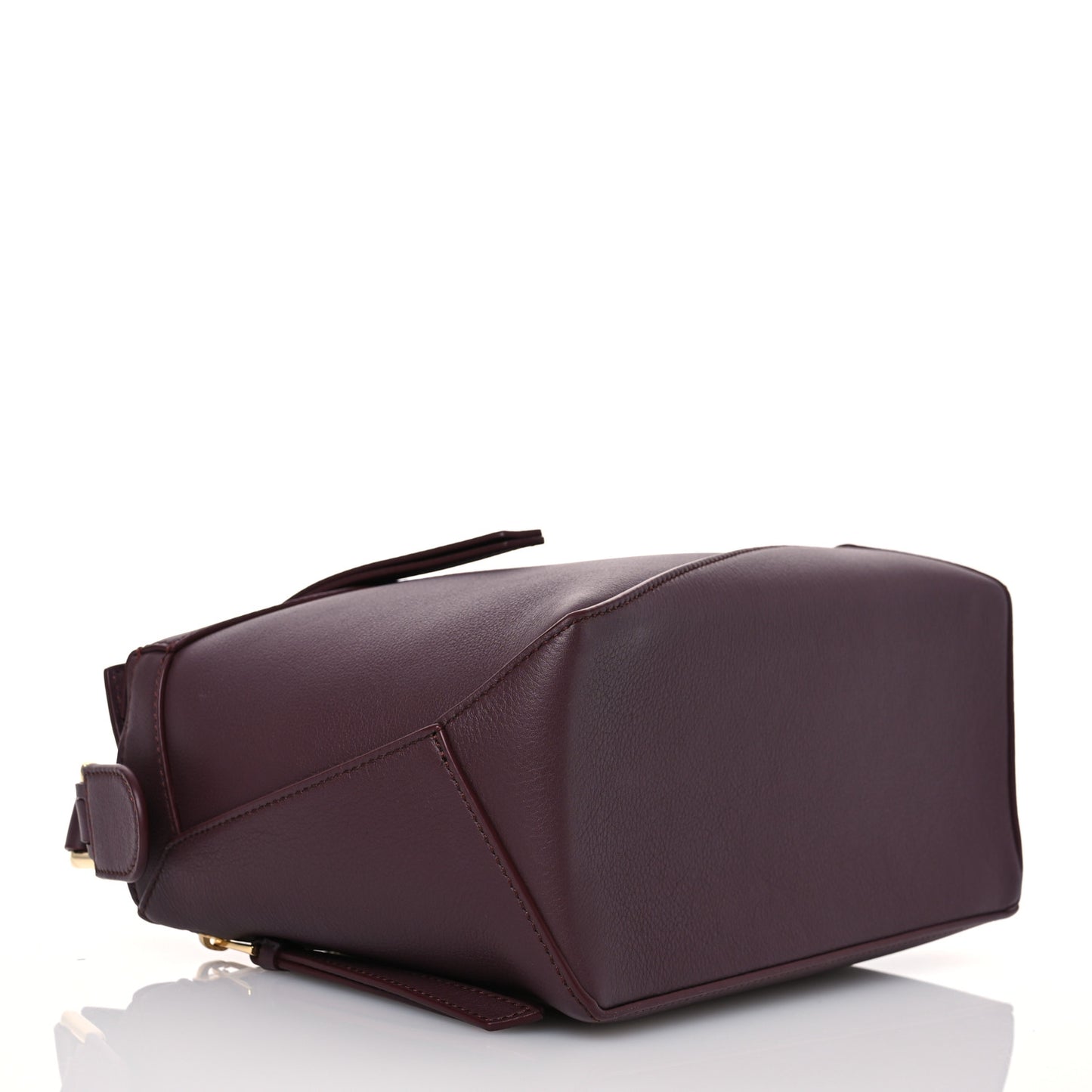 Soft Grained Calfskin Small Puzzle Edge Bag Dark Burgundy