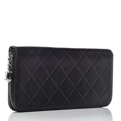 Chanel Lambskin Embossed Logo Wallet Black 3 of 5