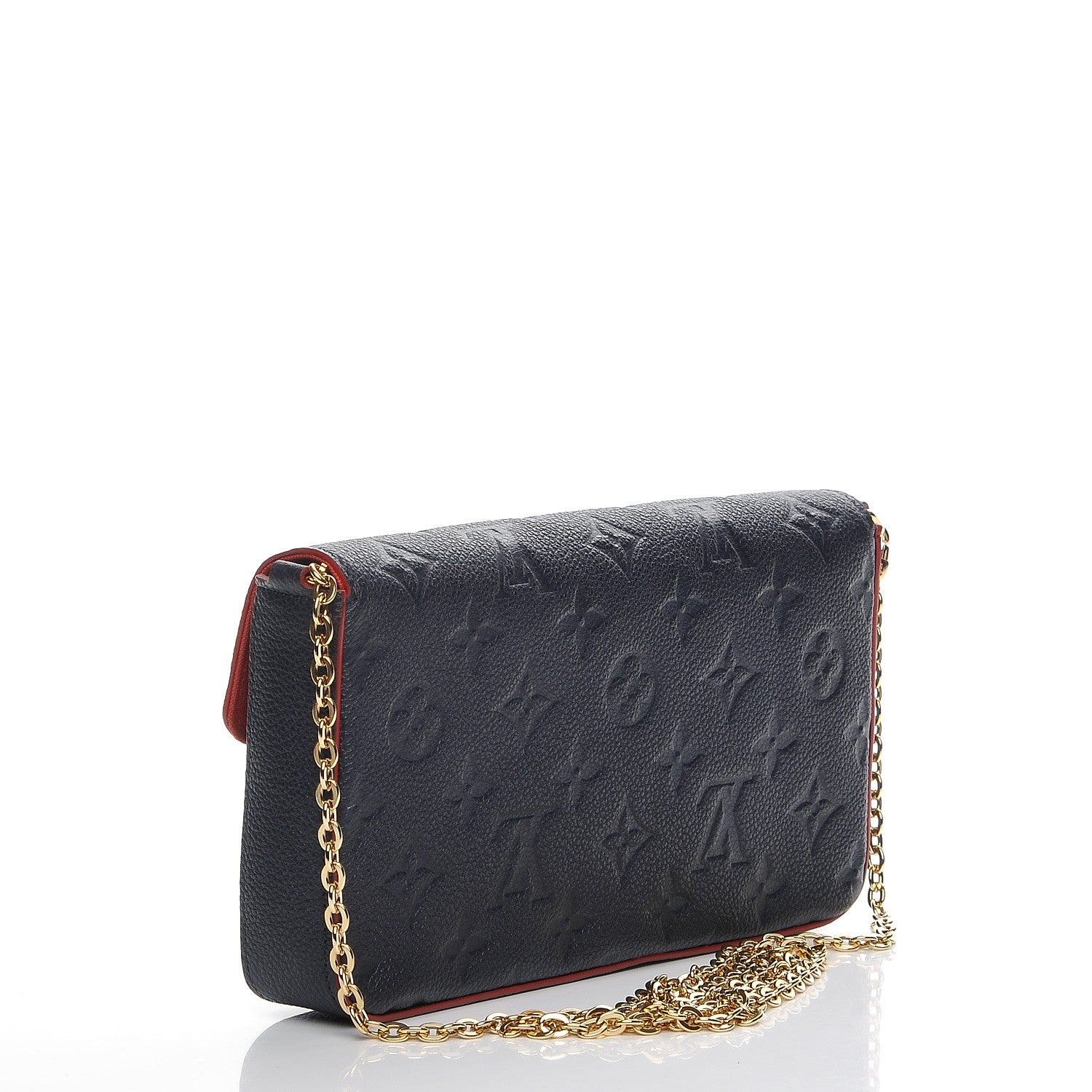 Louis Vuitton Empreinte Pochette Felicie Chain Wallet Marine Rouge 3 of 8