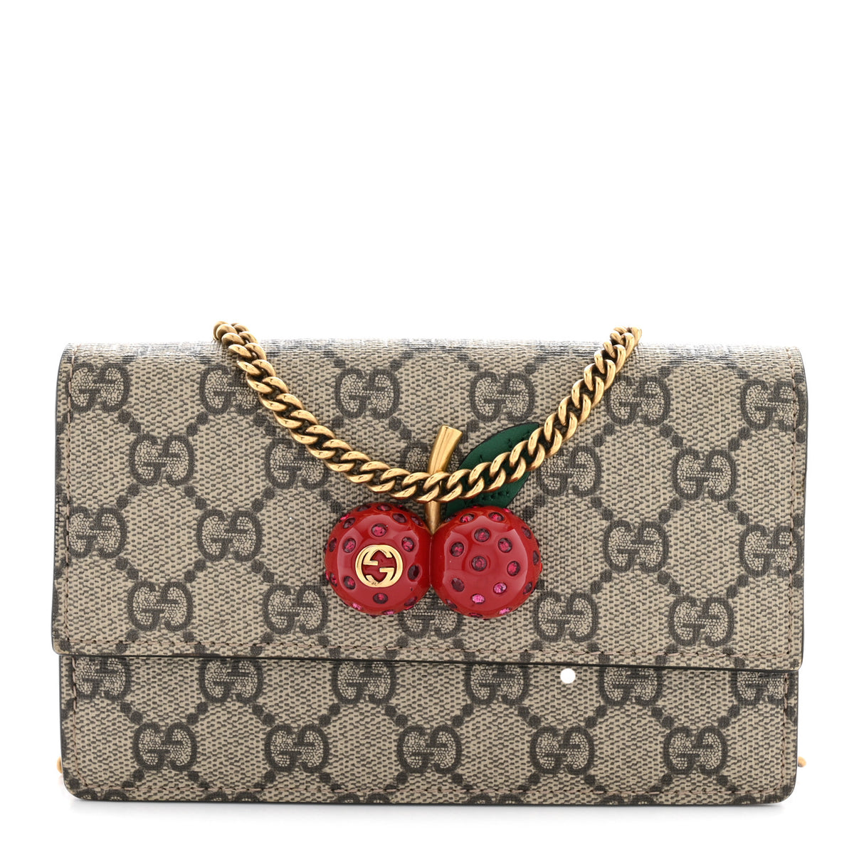 Gucci GG Supreme Monogram Mini Cherry Chain Bag 1 of 11