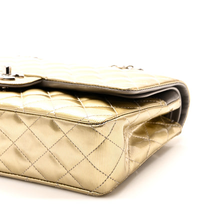 Chanel Striated Patent Quilted Medium Double Flap Gold 10 of 10