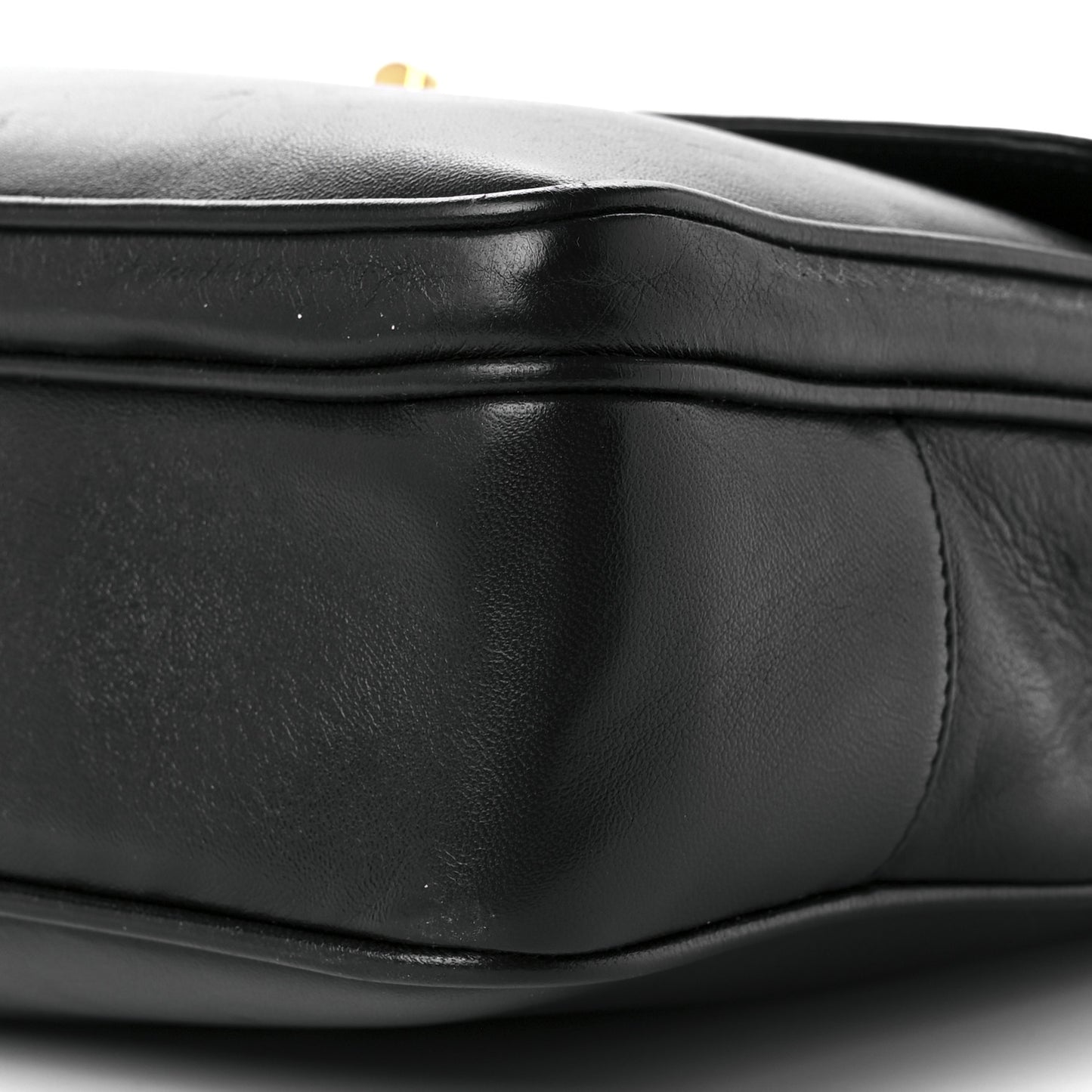 Lambskin Flap Shoulder Bag Black