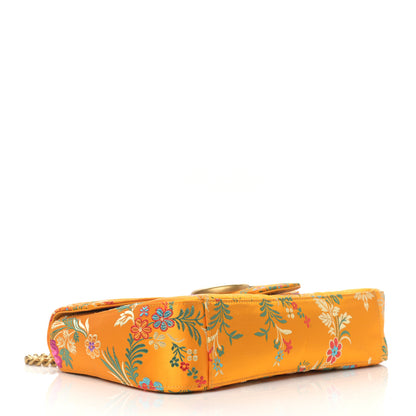 Gucci Jacquard Matelasse Floral Medium GG Marmont Shoulder Bag Yellow 3 of 12