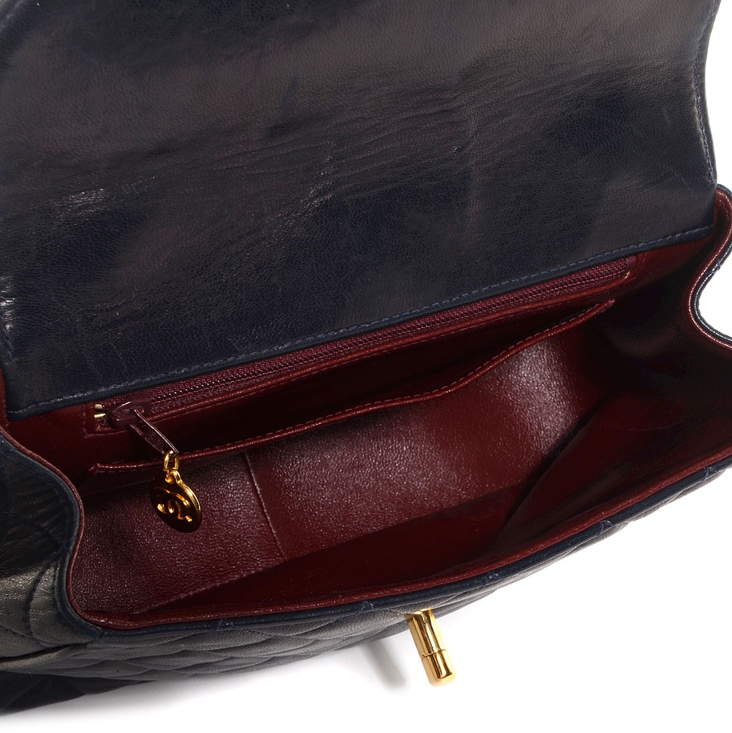 Chanel Lambskin Flap Bag in Navy 5 of 9