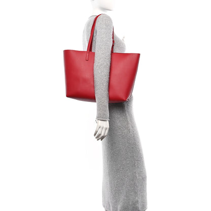 Saint Laurent Calfskin Large Shopping Tote Rouge Eros 2 of 11