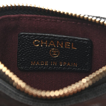 Chanel Caviar Quilted Flap Zip Card Holder Black 6 of 9