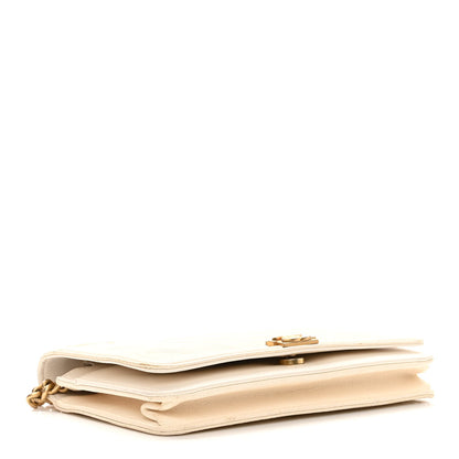 Chanel Caviar Quilted Boy Wallet On Chain WOC White 4 of 13