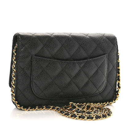 Chanel Caviar Quilted Wallet on Chain WOC Black 2 of 10