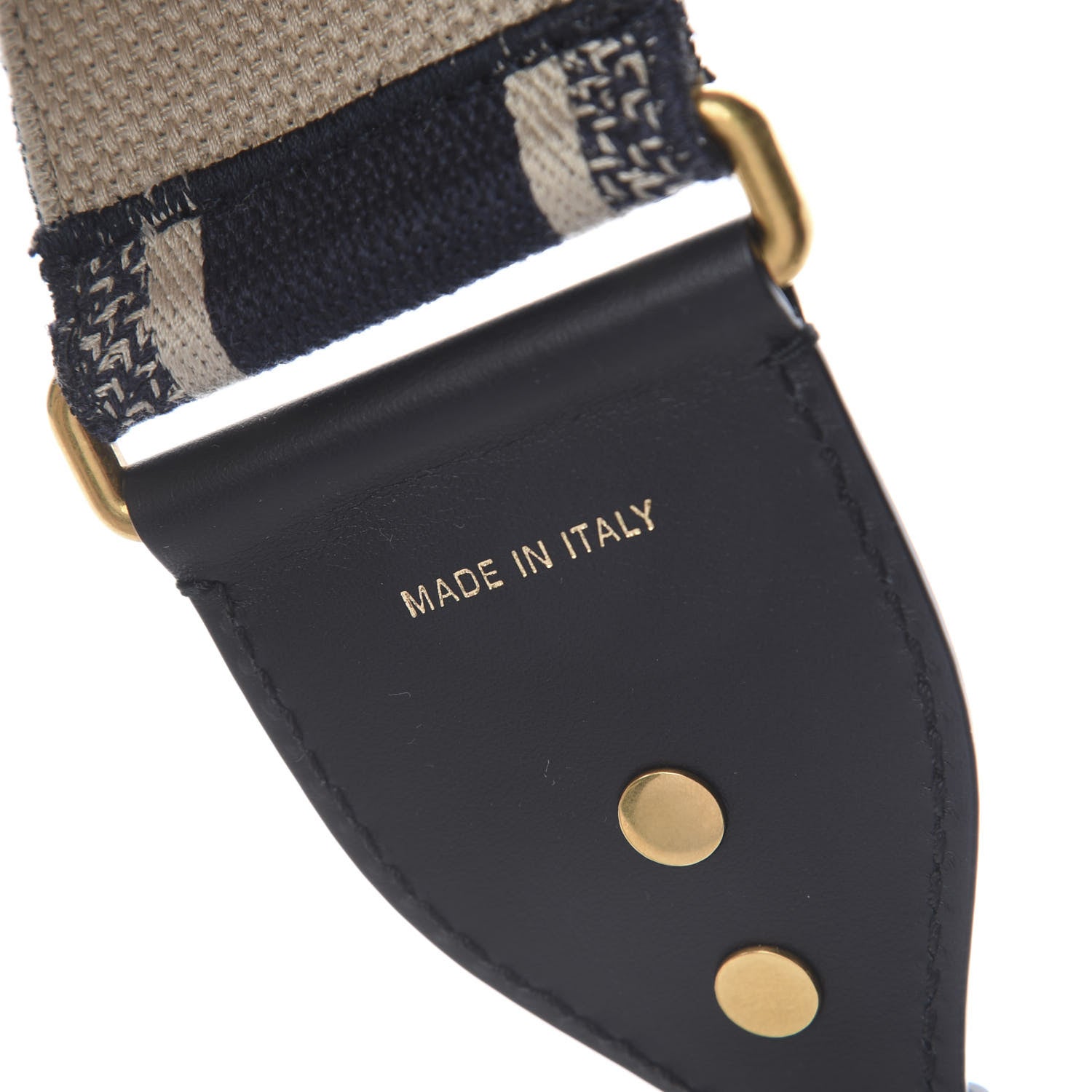 Christian Dior Canvas Embroidered Shoulder Strap Blue 3 of 3