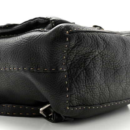 Fendi Calfskin Romano Selleria Backpack Black 8 of 13