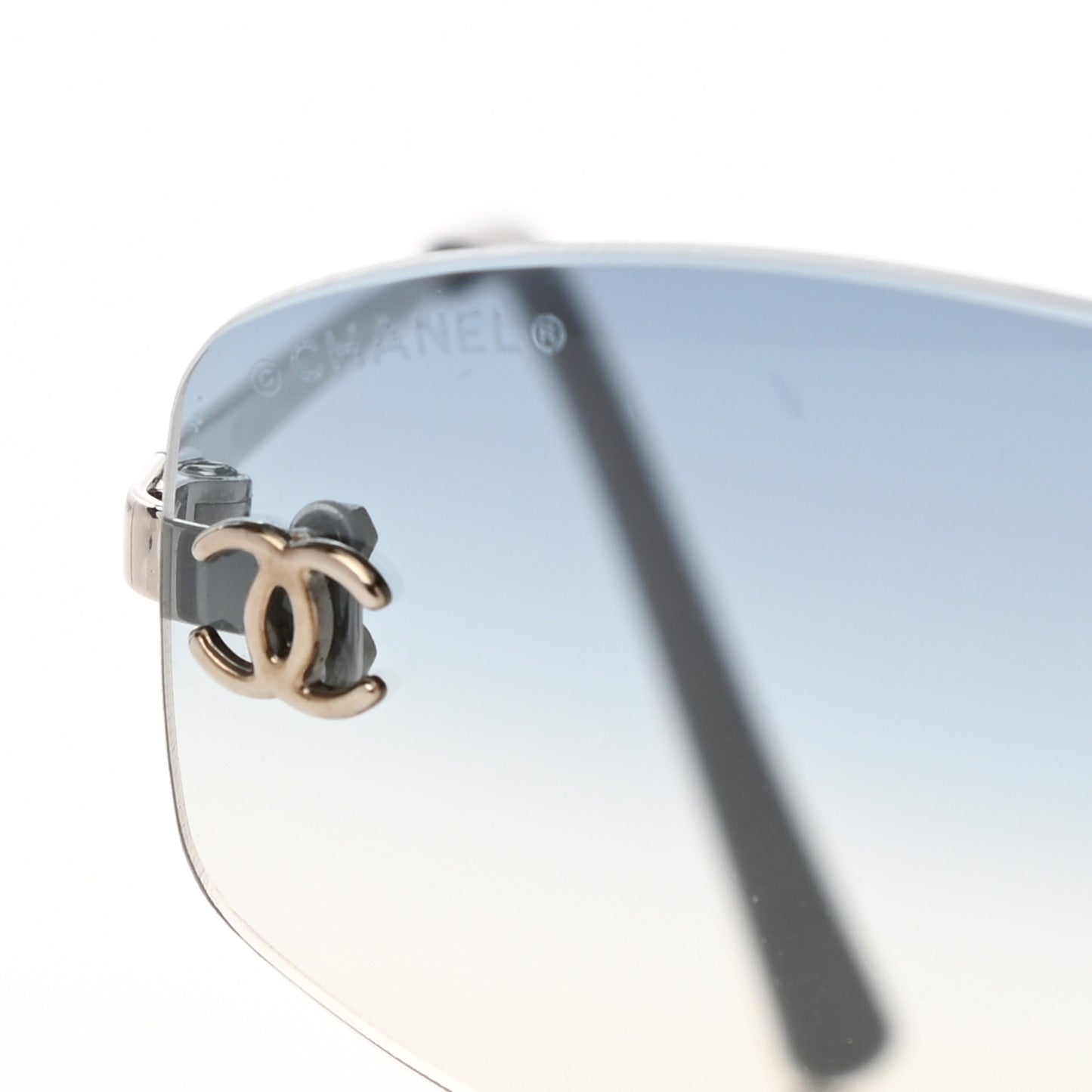 Metal Frameless Sunglasses 4002 Blue