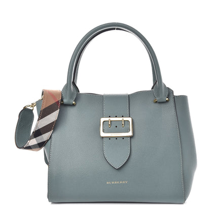 Burberry Soft Grain Calfskin Medium Buckle Tote Celadon Blue 1 of 9