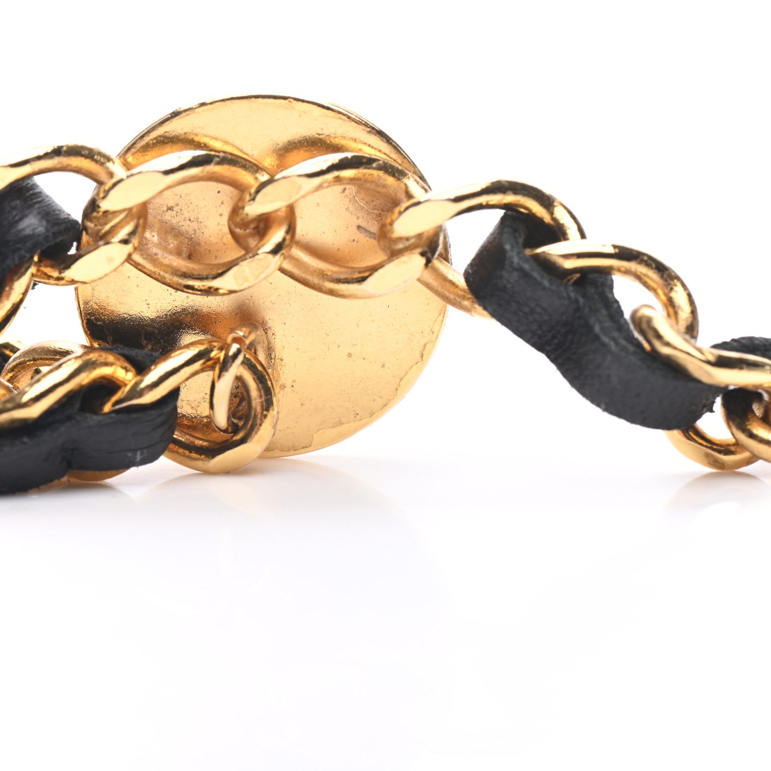 Chanel Lambskin Chain CC Medallion Belt Black Gold 5 of 7