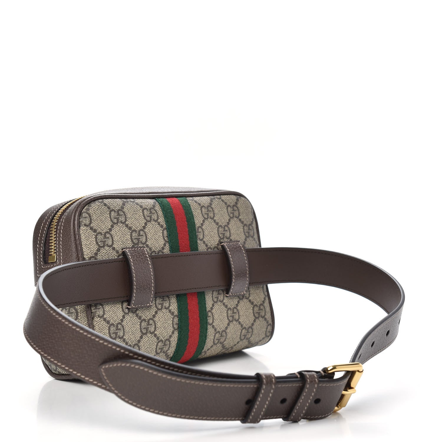Gucci GG Supreme Monogram Web Small Ophidia Belt Bag 75 30 Dark Brown 3 of 10