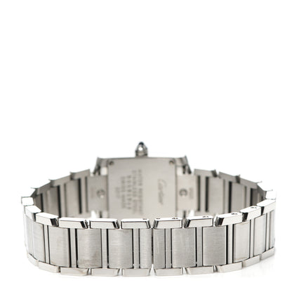 Cartier Stainless Steel Diamond 20mm Tank Francaise Quartz Watch 2 of 6
