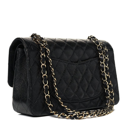 Chanel Caviar Quilted Medium Double Flap Black 3 of 9