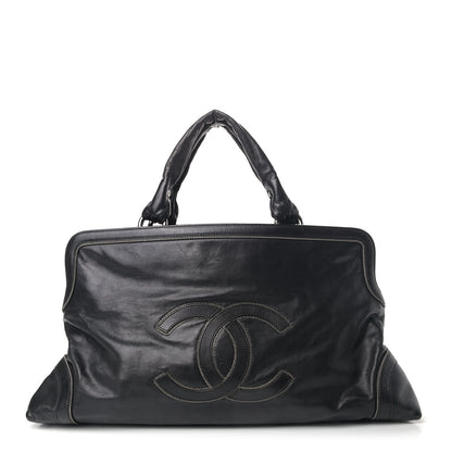 Chanel Lambskin East West Soho Shopper Black 1 of 16