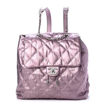 Chanel Iridescent Calfskin Quilted Ground Control Backpack Pink 1 of 4