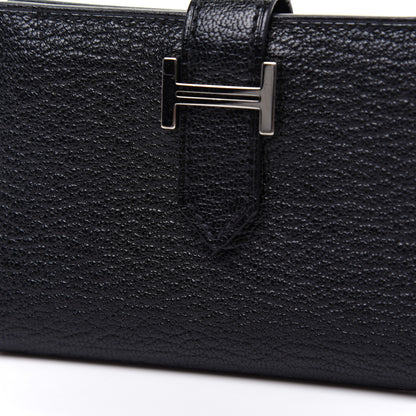 Hermes Chevre Mysore Bearn Card Holder Wallet Black 9 of 11