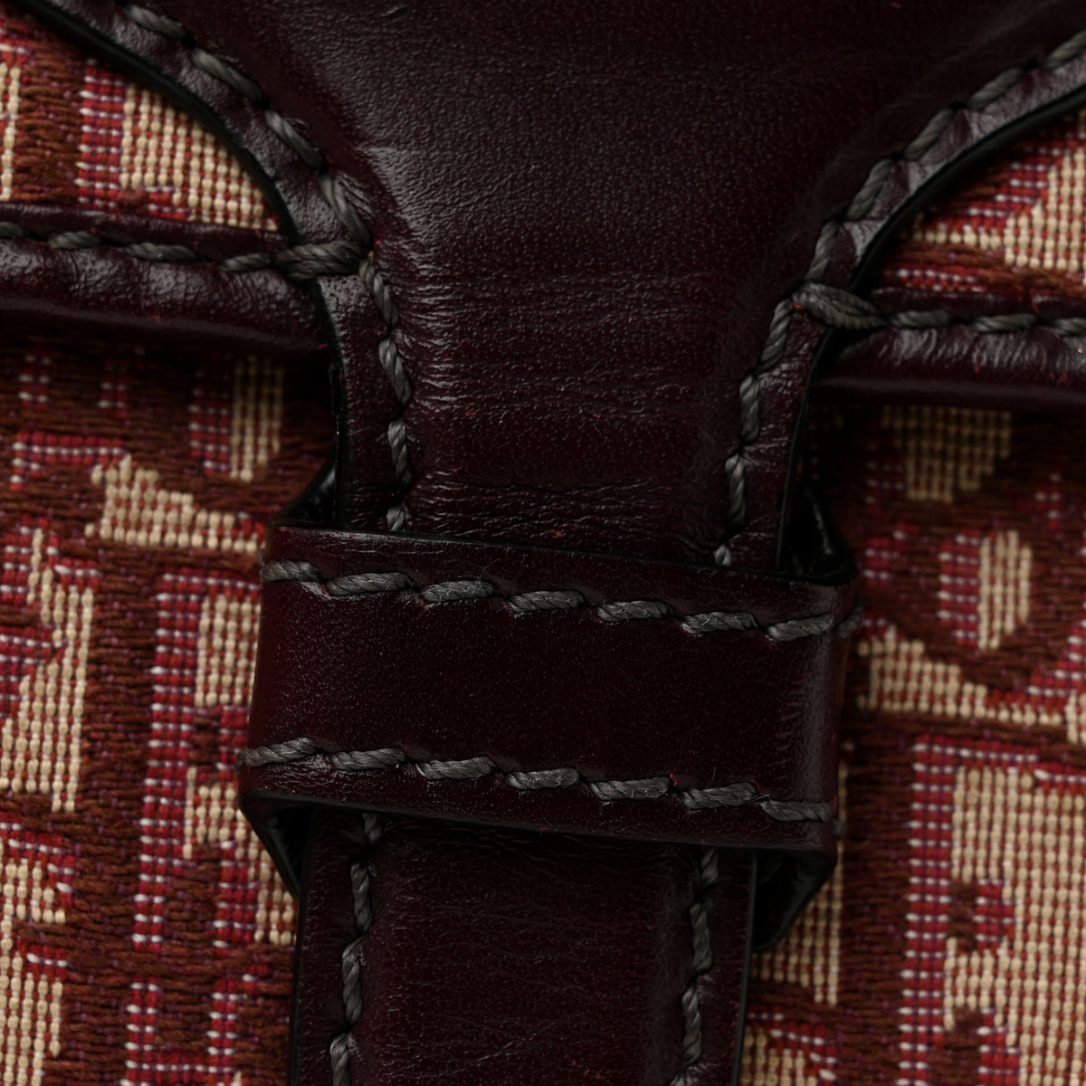 Oblique CD Chain Flap Bag  Burgundy