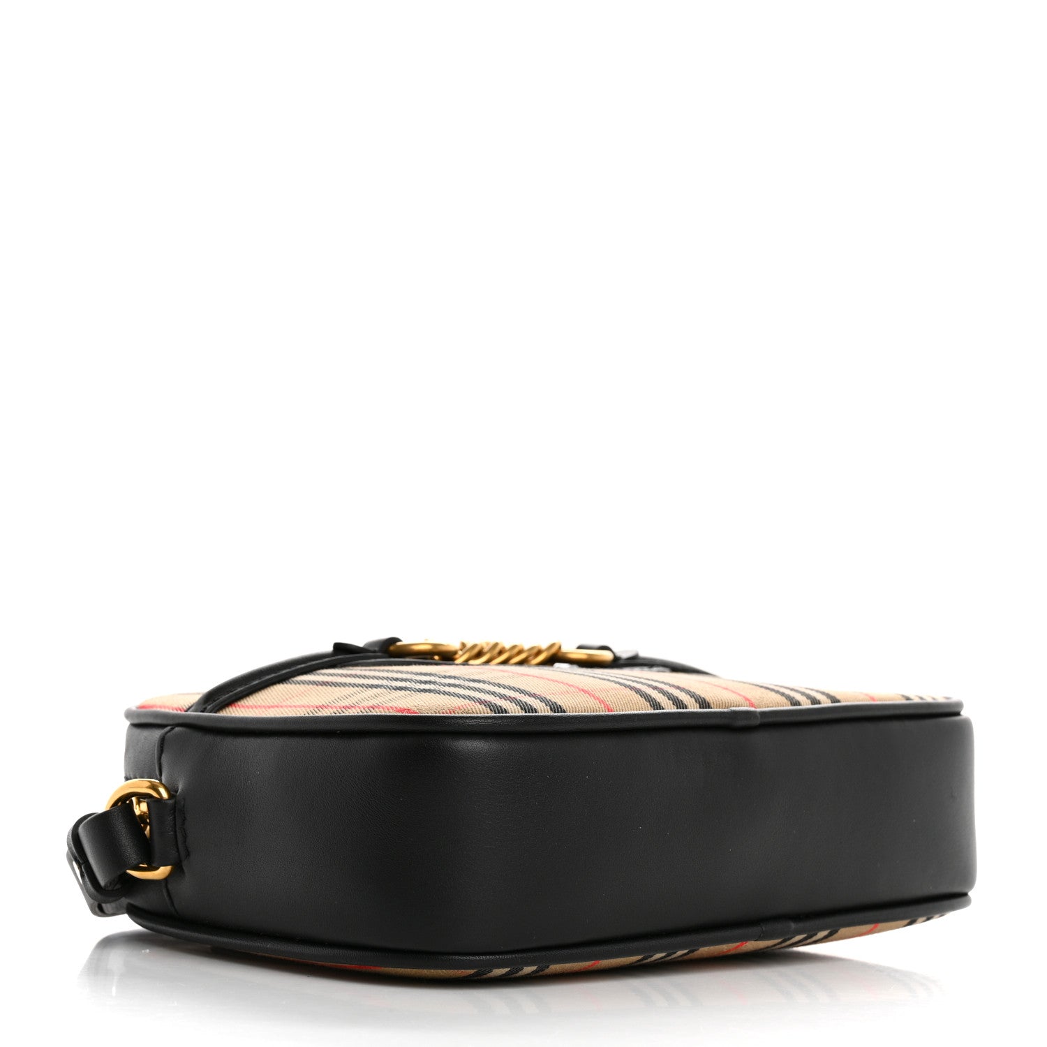 Burberry Smooth Calfskin 1983 Knight Check Link Bum Bag Black 4 of 10
