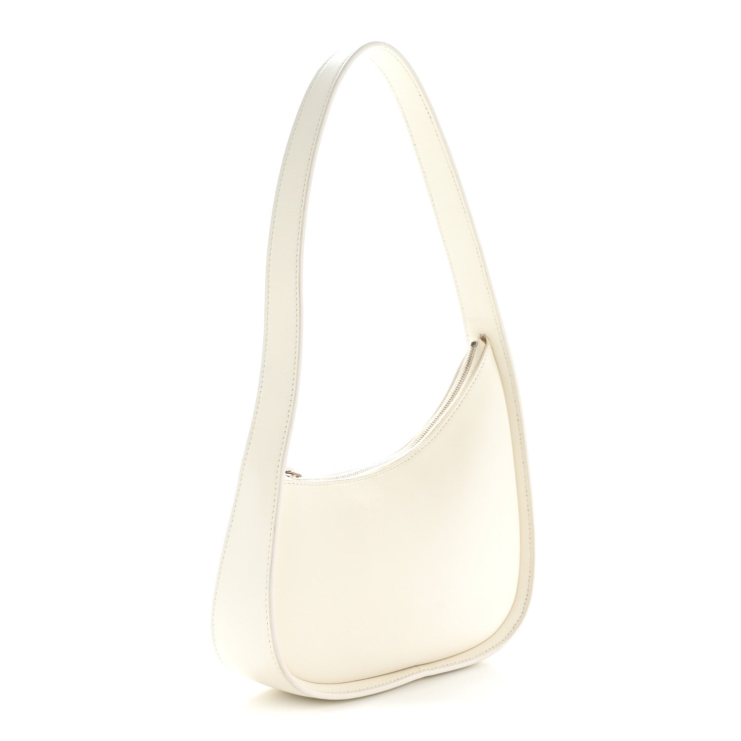 The Row Smooth Calfskin Half Moon Shoulder Bag New Ivory 3 of 12