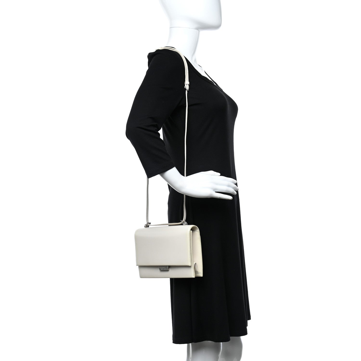 Saint Laurent Calfskin Medium Babylone Cream Souffle 2 of 10
