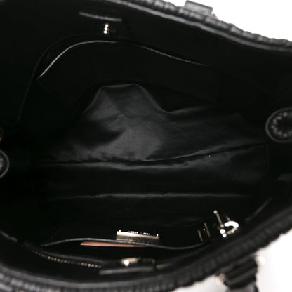 Miu Miu Nappa Matelasse Swarovski Crystal Tote Black 5 of 9