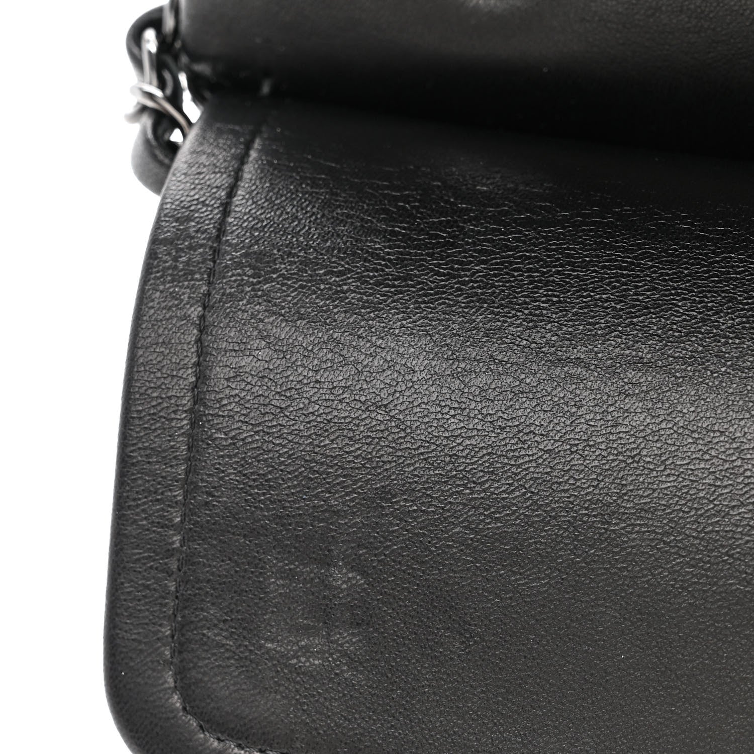 Chanel Metallic Lambskin Painted Feministe Newsprint Medium Double Flap So Black 11 of 14