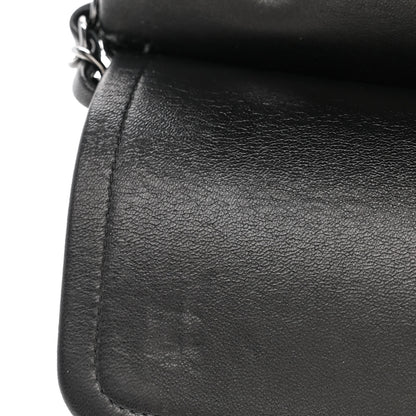 Chanel Metallic Lambskin Painted Feministe Newsprint Medium Double Flap So Black 11 of 14