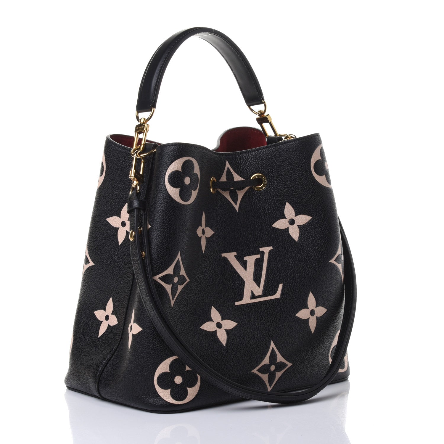 Louis Vuitton Empreinte Monogram Giant Neonoe MM Black Beige 2 of 4