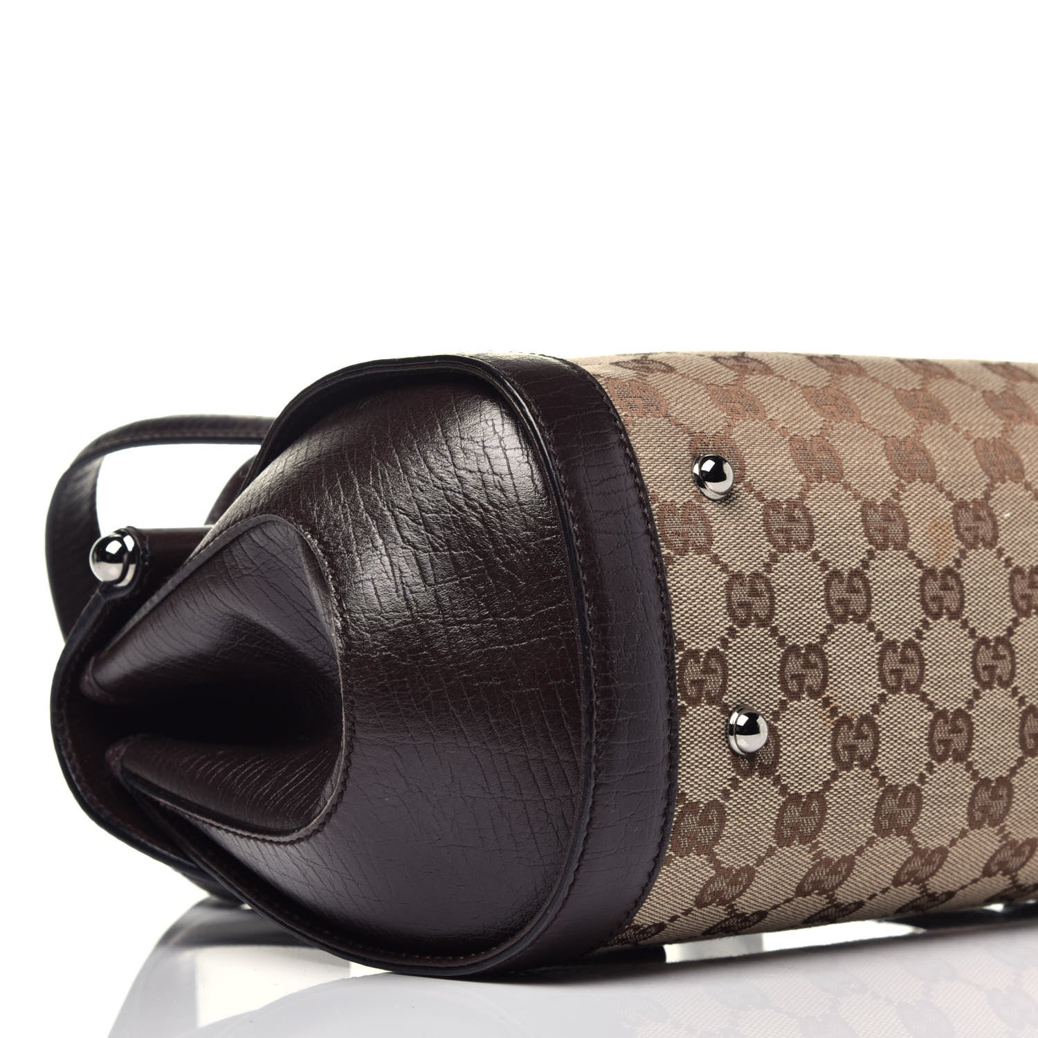 Gucci Monogram Bamboo Bullet Bag Dark Brown 8 of 9