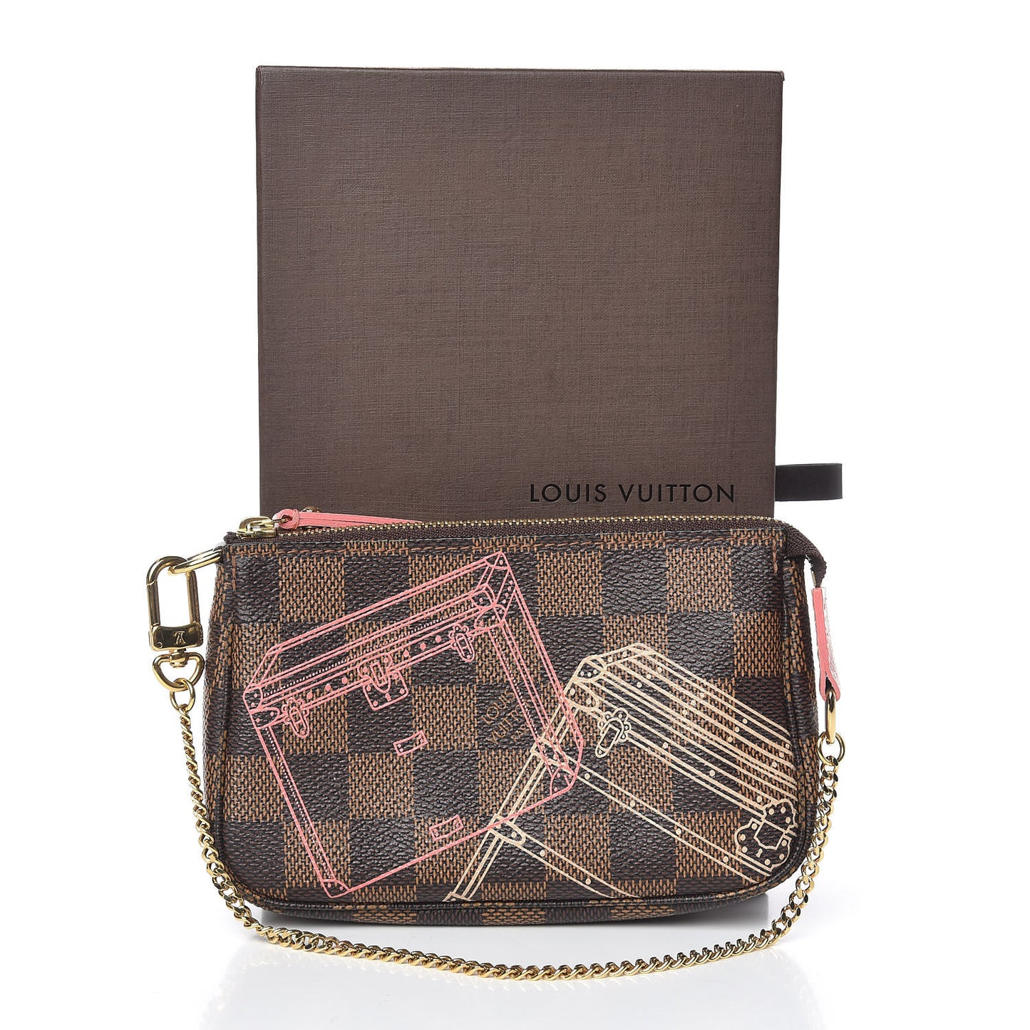 Damier Ebene 2014 Christmas Animation Mini Pochette Accessories