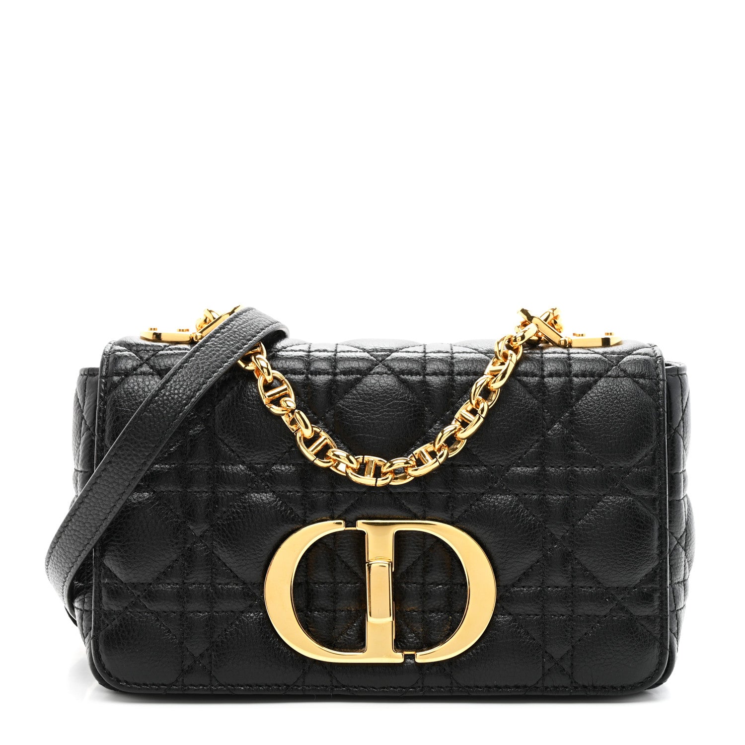 Christian Dior Calfskin Cannage Small Caro Bag Black 1 of 11
